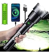 Weoxi Super Bright LED Flashlight, 2000000 High Lumen Rechargeable Flashlights with Long Handle, ...