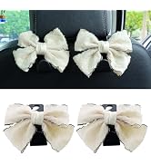 Amooca Car Seat Headrest Hook Cute Bowknot Vehicle Hanger Car Storage Organizer for Handbag Purse...