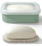 AIMAIMAIMAI Compact Leakproof Travel Soap Case, Silicone Travel Soap Bar Container, Portable Soap...
