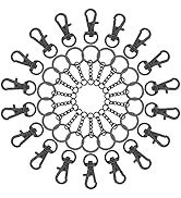150Pcs Swivel Snap Hook Set,Gun Black Swivel Clasps Lanyard Snap Keychain Hooks Lobster Clasp Spl...
