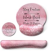 G JGOO Mouse Pad with Wrist Rest and Keyboard Wrist Rest Set, Wrist Rest for Computer Keyboard Me...