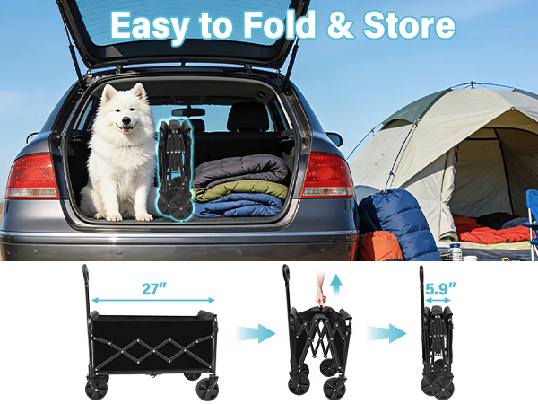 Folds in three steps (Stoop, Draw, Fold) in just 3 seconds, saving 80% storage space.