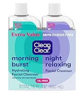 Clean & Clear 2-Pack Day & Night Daily Face Cleansers, Morning Burst Hydrating Facial Cleanser & ...