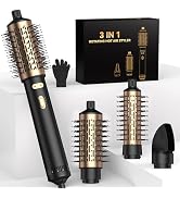 4 in 1 Rotating Hair Dryer Brush Spinning with Detachable Brush(2" & 1.5"),Negative Ionic Brush B...