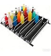 Drink Organizer for Fridge, 18.9x15.0x3.1in Soda Can Dispenser for Refrigerator, 6 Rows Adjustabl...