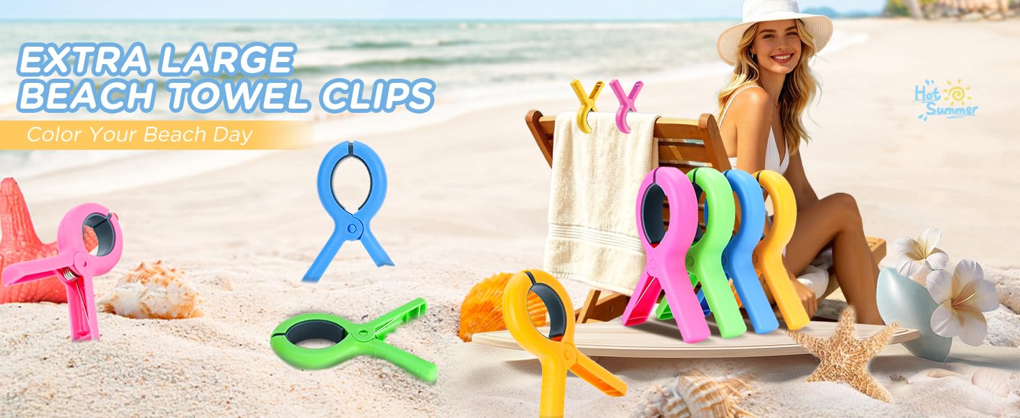 beach towel clips