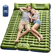 Myxslop Double Sleeping Pad for Camping, 4" Extra-Thick 2 Person Inflatable Camping Mattress with...