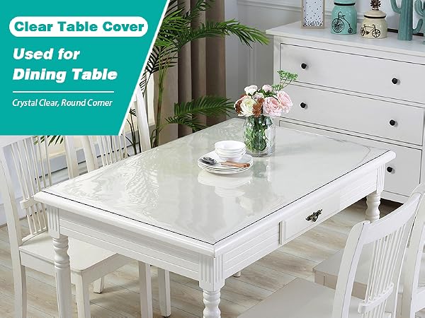 clear table cover protector for dining table