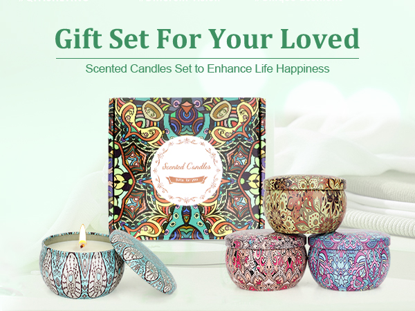 4 scented candle