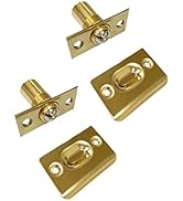 QCAA Solid Brass Adjustable Ball Catch with Strike, 2-1/8" x 1" x 1-5/16" Height, 11/16" Dia., Po...