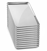 GRIDMANN 18" x 26" Commercial Grade Aluminum Cookie Sheet Baking Tray Pan Full Sheet - 12 Pans