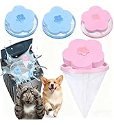 4 Pack Pet Hair Remover for Laundry - Glirops Floating Hair Filter Mesh, Washing Machine Lint Cat...