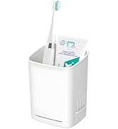 Toothbrush Holder Cup Wall Mounted Drill-Free for Bathroom Shower Electric Toothbrush Toothpaste ...