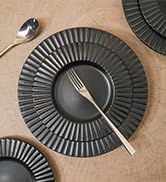 Stone Lain Lusso Stoneware Dinnerware Set, 16-Piece - Service for 4, Black