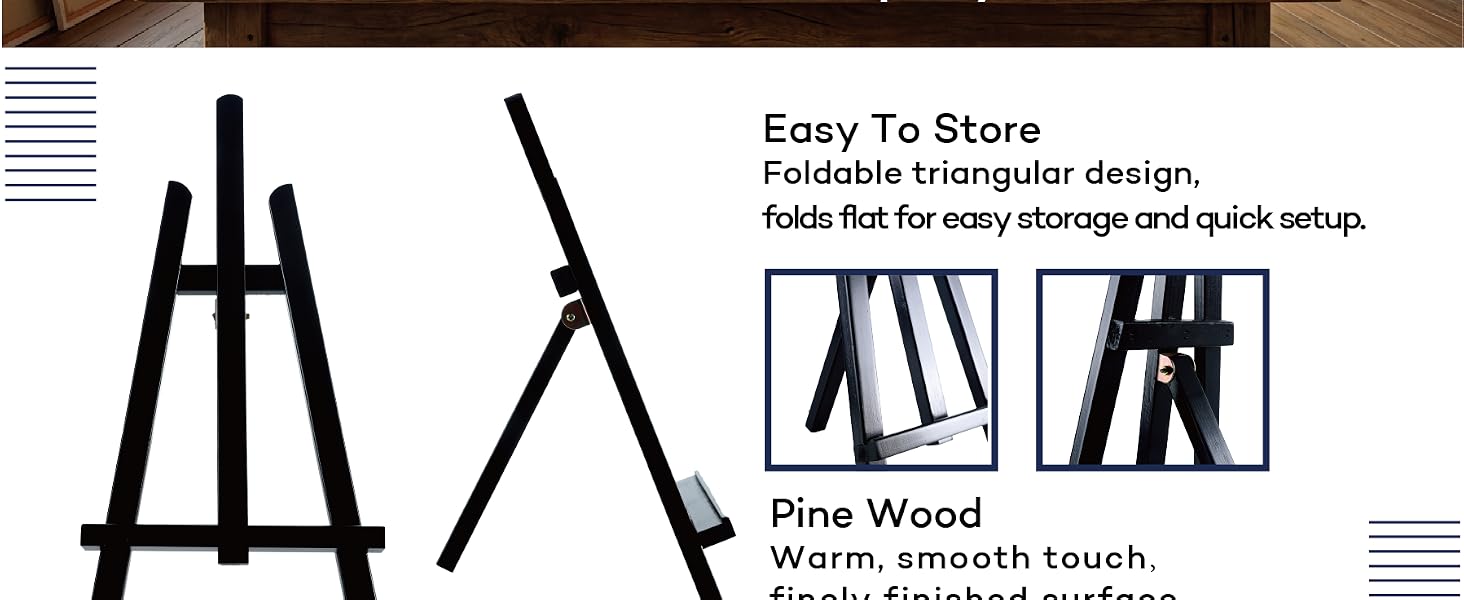 Black Wooden Display Easel