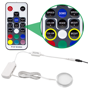 rgb led puck lights color chaging under cabinet lighting multicolor closet counter display lights