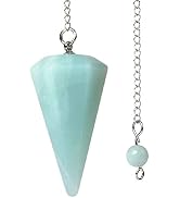 Angelstones Natural Gemstone Crystal Hexagonal Pointed Reiki Chakra Pendant Pendulum