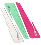 Uncommon Desks Ruler & Letter Opener Combo - Easy to Hold - Oversized Grip - Colorful 6 Inch Rule...