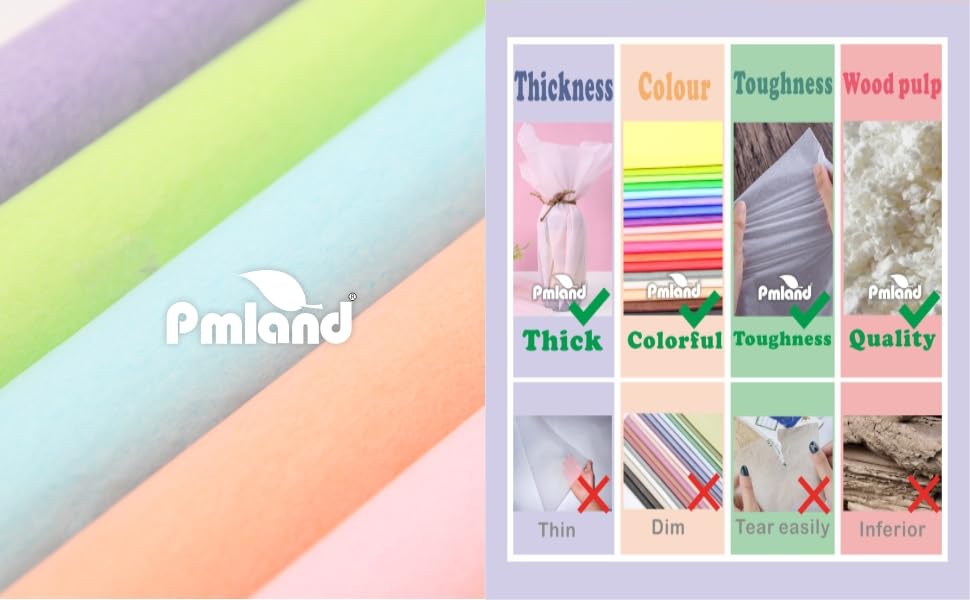 Gift Grade colored wrapping tissue paper sheets with superior quality