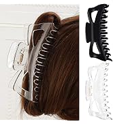 Claw Clips for Thick Hair,CEELGON Hair Clips for Women Large Claw Clip 5.5 Inches Pack of 2 (Blac...