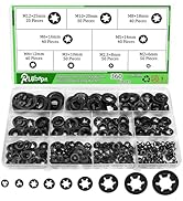 Ruibapa 360PCS Internal Tooth Star Lock Washers 9 Sizes Push On Locking Washers Speed Clips Faste...