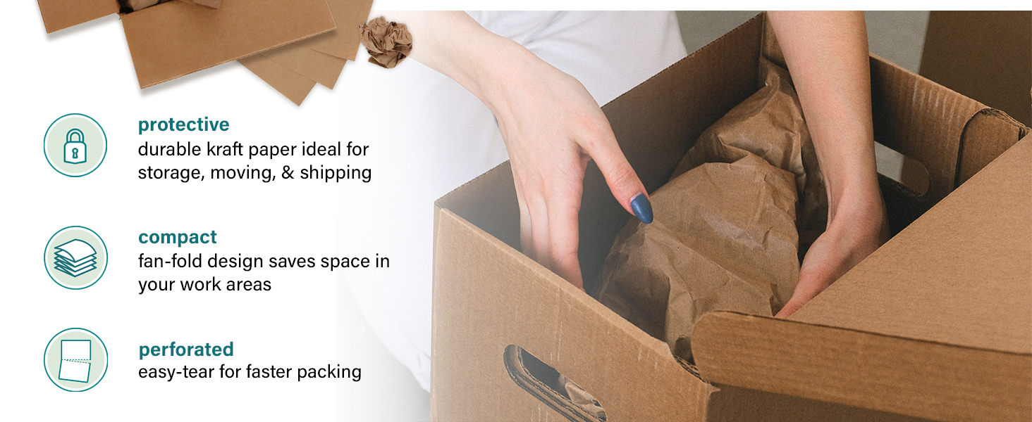 Elementree Void Fill Sustainable Kraft Packing Paper for moving shipping and storage