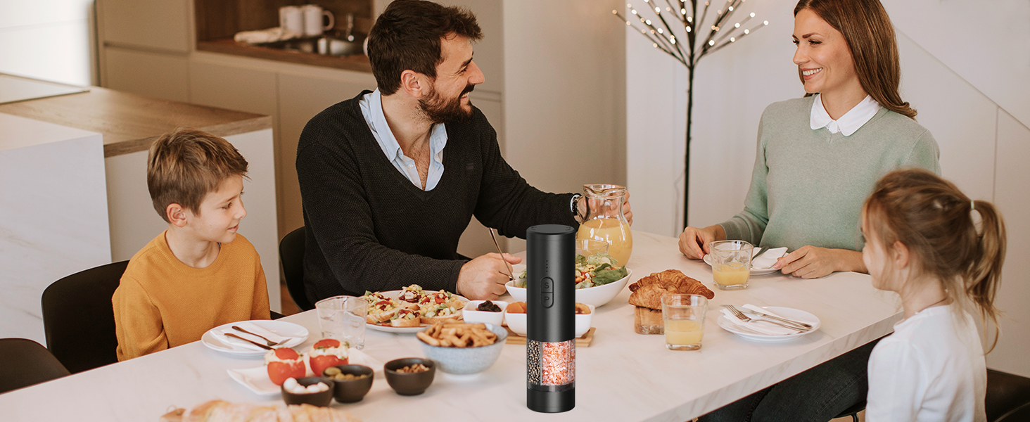 rechargeable salt and pepper grinder set