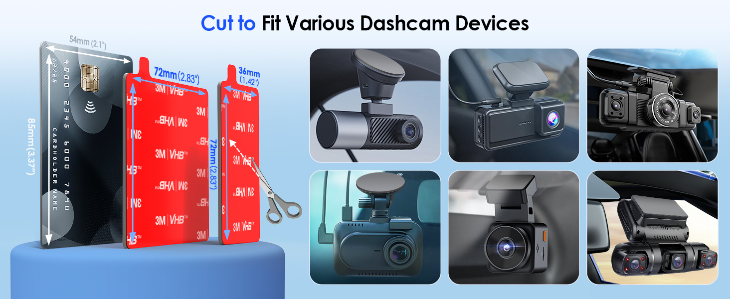 adhesive for dash cam 3m tape for dashcam
