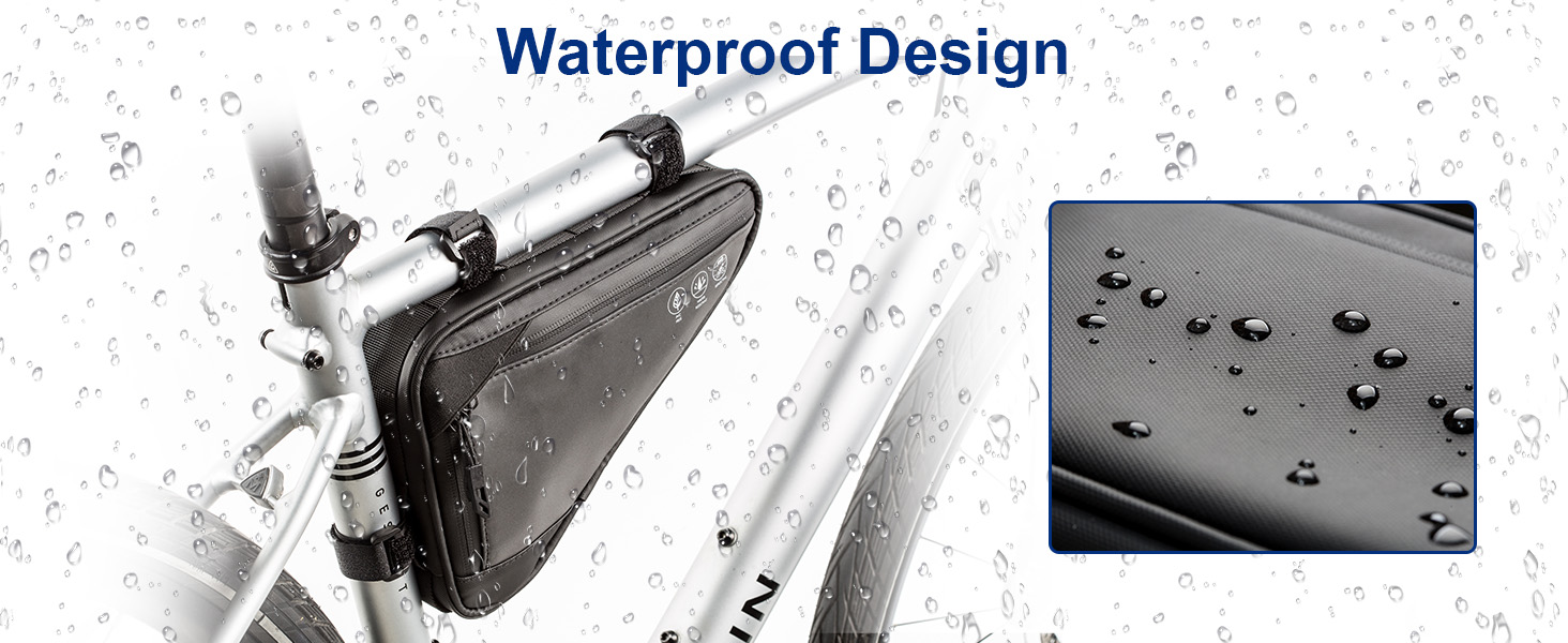 2L Bike Frame Storage Bag with Water Resistant Reflective