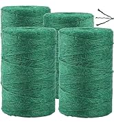 1312.336 Feet 2mm Green Jute Twine String - 3 Ply Natural Garden Twine for Plants, Crafts, Gift W...
