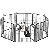 Dog Fence Puppy Pen Outdoor Pet Playpen Portable Dog Kennel Indoor Large Enclosure Heavy Duty Met...