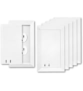 Socket Shield Child Resistant Outlet Cover (6-Pack), White Decora GFCI Wall Plate with Sliding Lo...