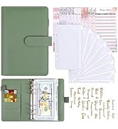 Zuozee Budget Binder with Zipper Envelopes, Money Organizer for Cash with 8 Pcs Cash Envelopes fo...