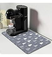 Bloss Coffee Mat, Christmas 12"x19" Bar Mat with Waterproof Rubber Backing, Fit Under Coffee Make...