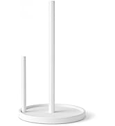 Jesginboo Paper Towel Holder Countertop, White Kitchen Paper Towels Holder, Paper Roll Holder wit...
