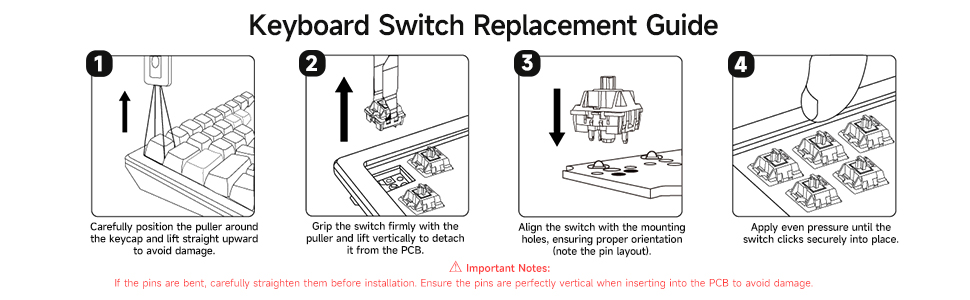 Installation Method for Mechanical Keyboard Switches