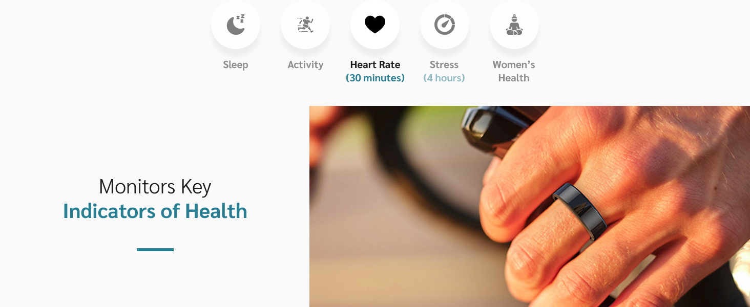 health tracker device health smart health ring long battery life rechargebale
