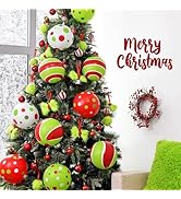 Large Inflatable Christmas Decorations Indoor: 10pcs Inflatable Christmas Balls with Grinchmas Co...