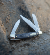Classic Traditional wood handle gray grey hunter knife damascus style pocket knife bolsters durable