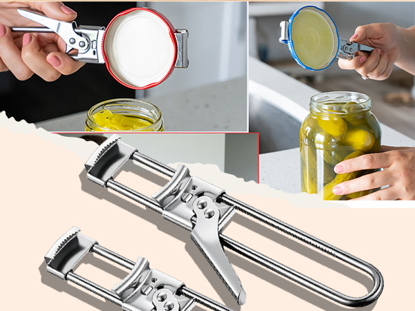 2PCS Adjustable Stainless Steel Jar Opener