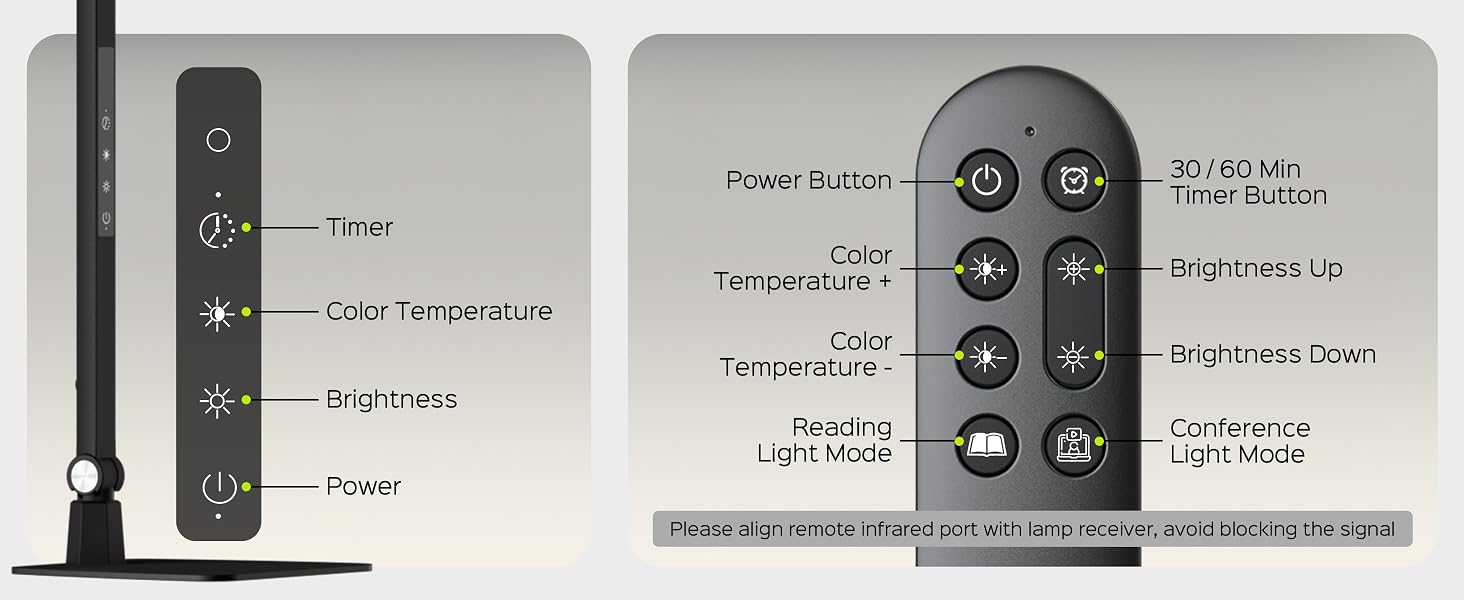 desk lamp with remote