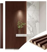 Art3d Slat Wood Wall Paneling for Interior and Ceiling Decoration - Pack of 4pcs + 1pc End-Trim, ...