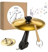 Car Cymbal Air Vent,Mini Drum Crash Cymbal Set With Mini Drum Stick & 2 Thumb Cymbals,Compact and...