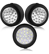 CALIFORNIA CADE ELECTRONIC 24 LED Round Magnetic Work Light Torch with Integral Hanging Hook and ...