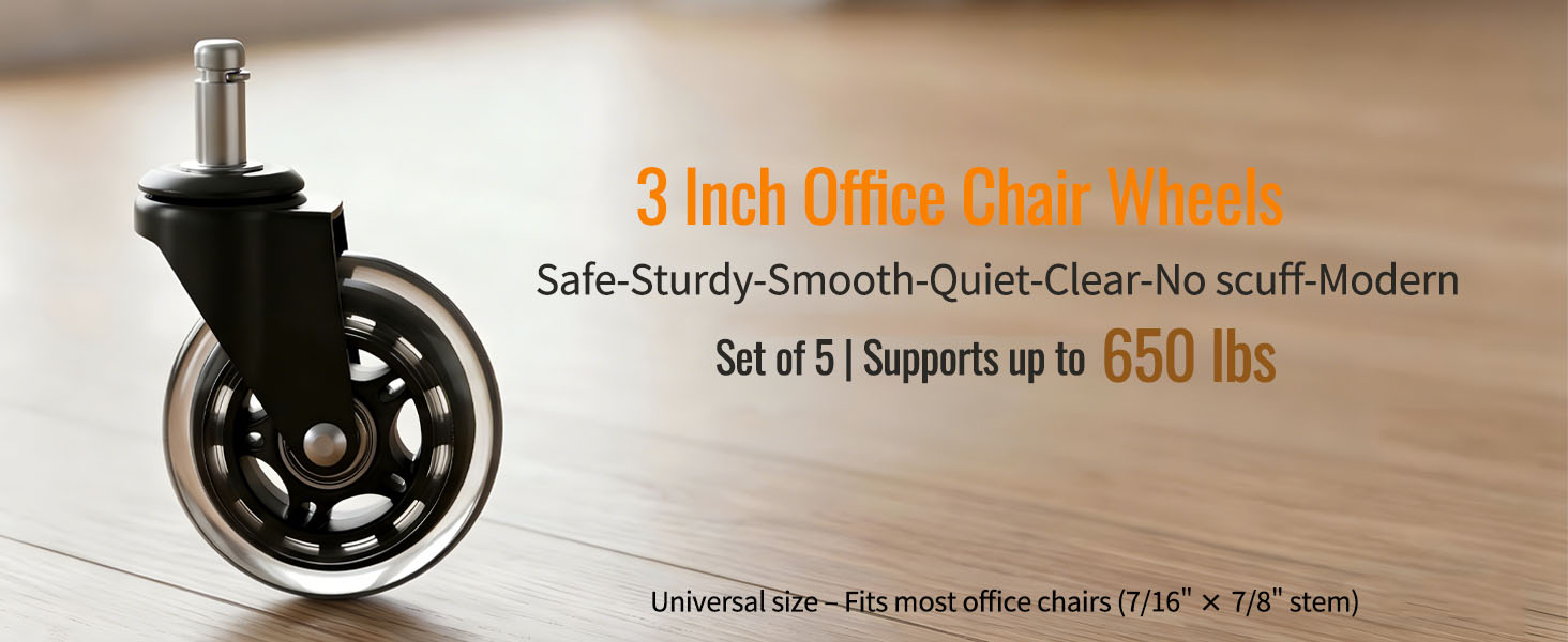 3 Inch Office Chair Wheels