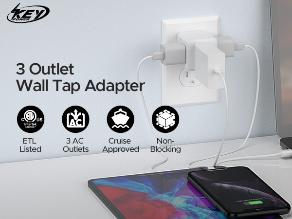 3 Outlet Wall Adapter