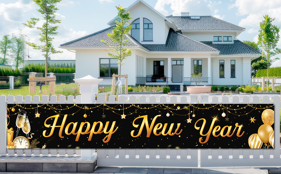 happy new years yard banner