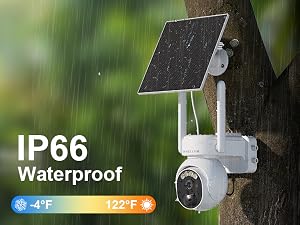 Outdoor security cameras wireless features IP66 waterproof rating