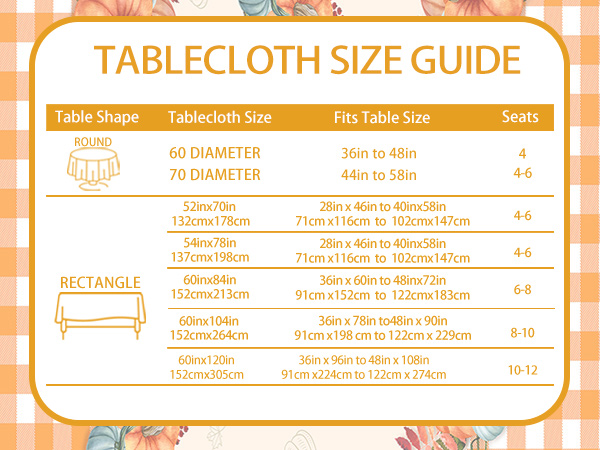 fall round tablecloth