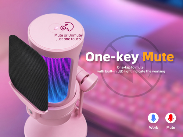 Gaming Microphone Pink